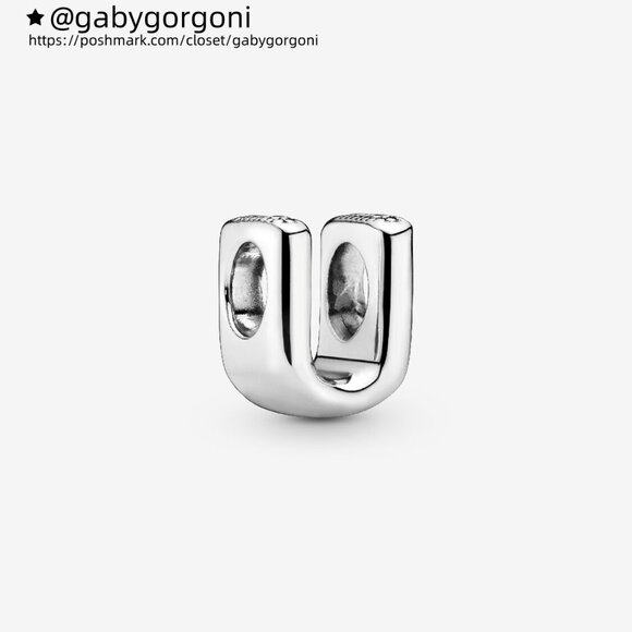 Pandora Letter U Alphabet Charm - Picture 1 of 6